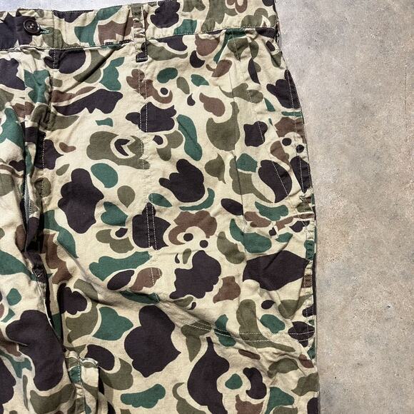 Vintage 70s Unbranded Camo Fatigue Hunting Pants 38x30 - Picture 2 of 4